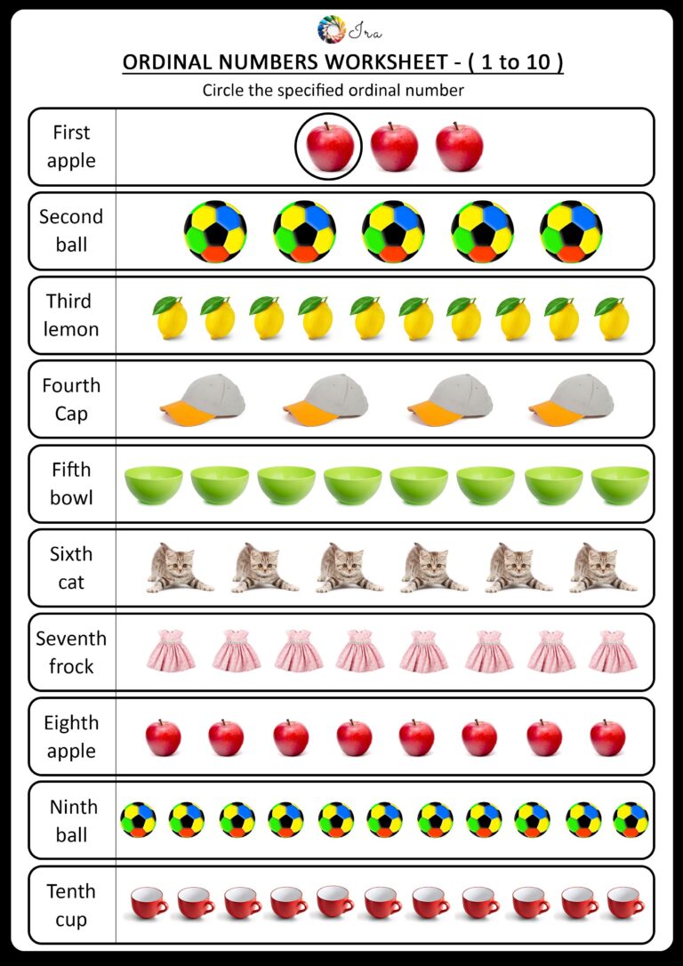 Ordinal Numbers 1 20 Worksheet For Grade 2