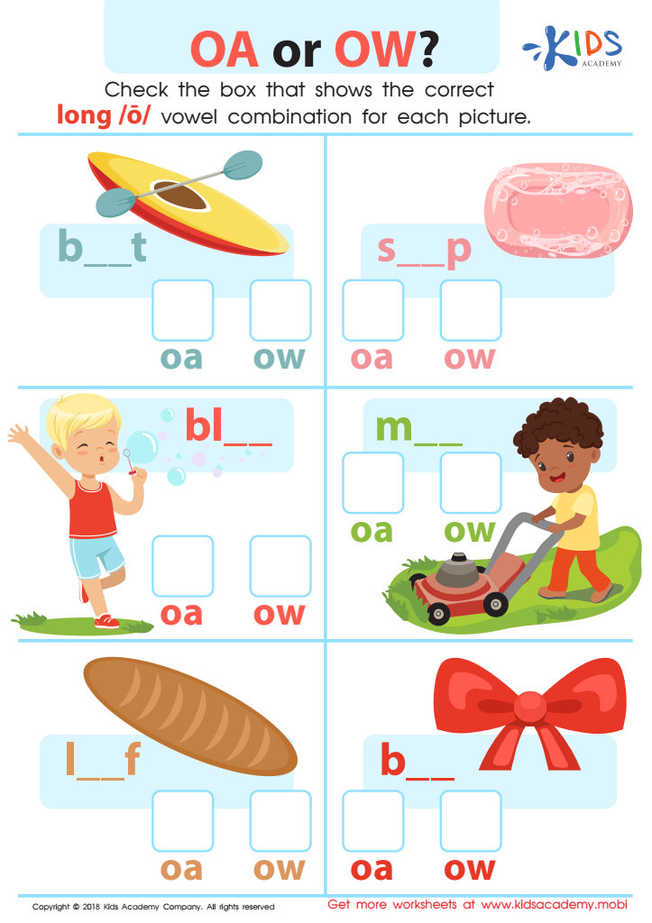 Ow Worksheet For 2nd Grade