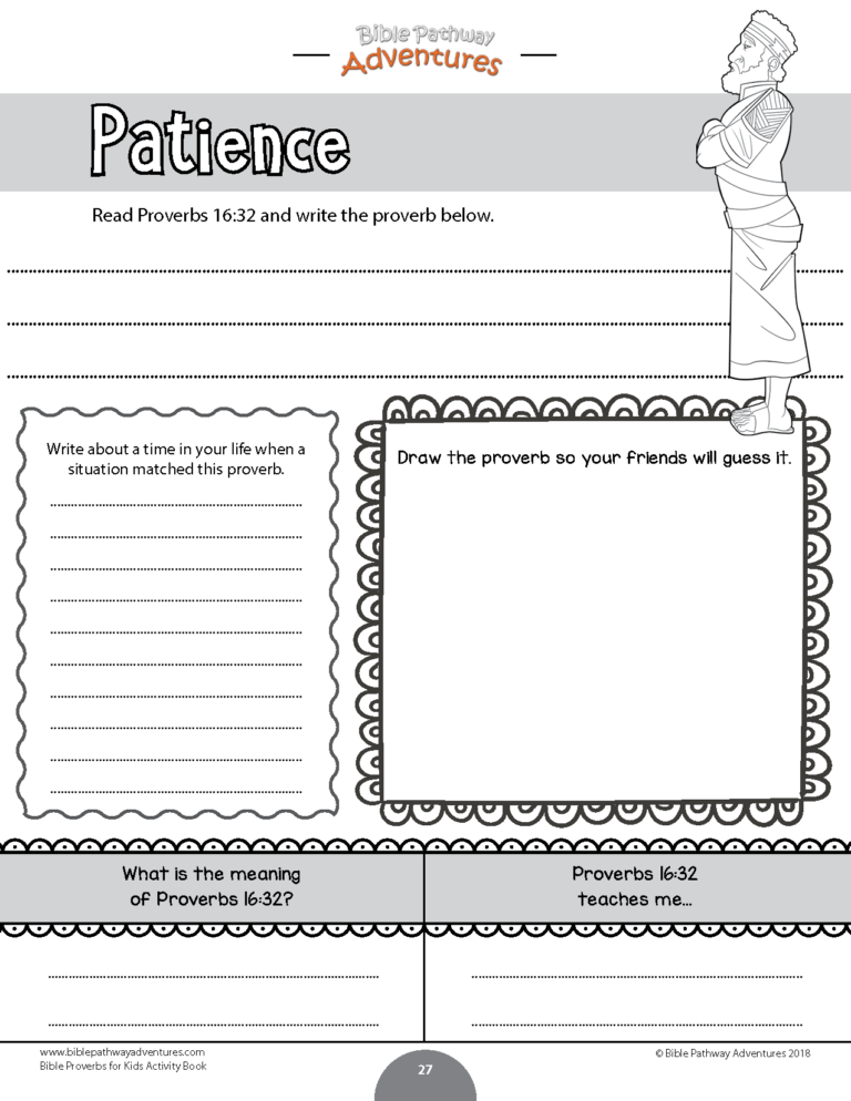 Patience In Recovery Worksheets