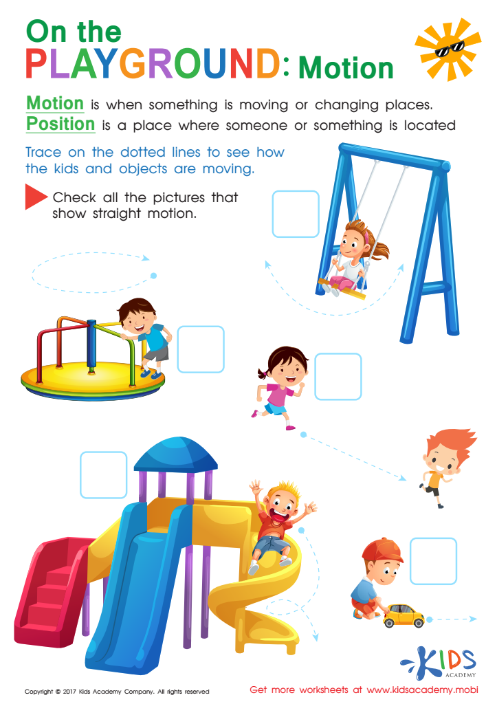 Position And Motion Worksheet Free Printable PDF For Kids