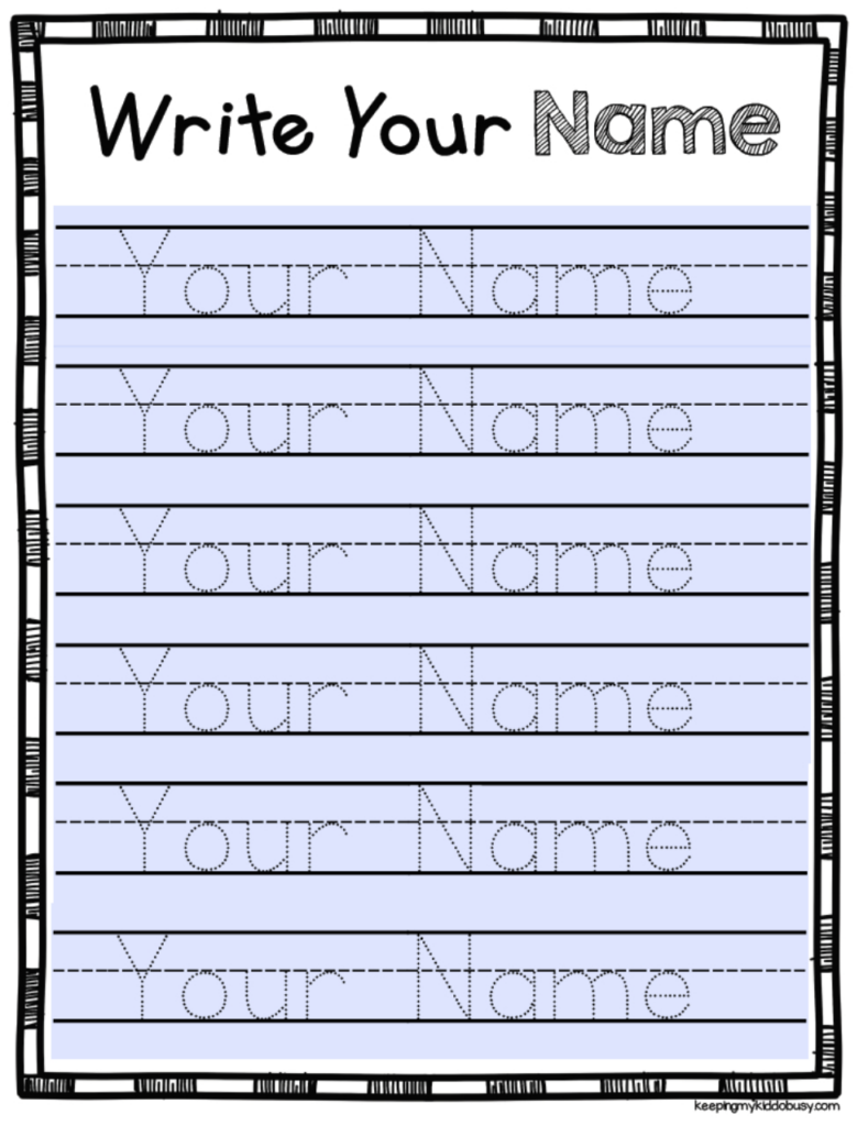 Preschool Editable Name Tracing Worksheets