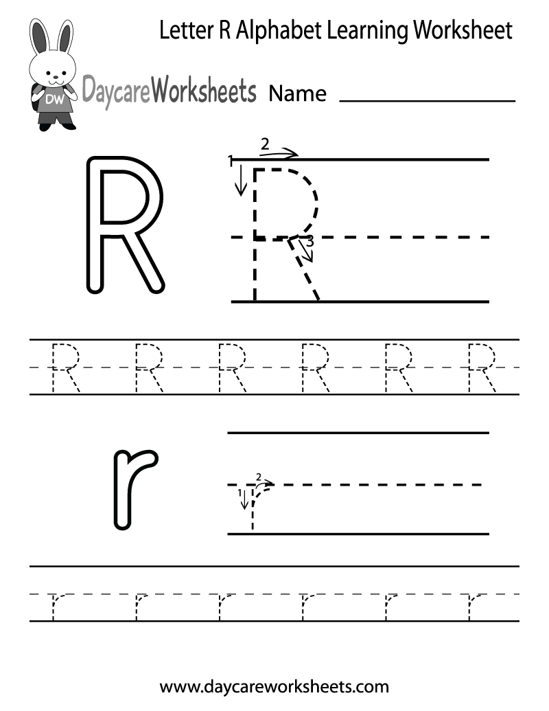 Preschool Worksheets Free Printable Letter R