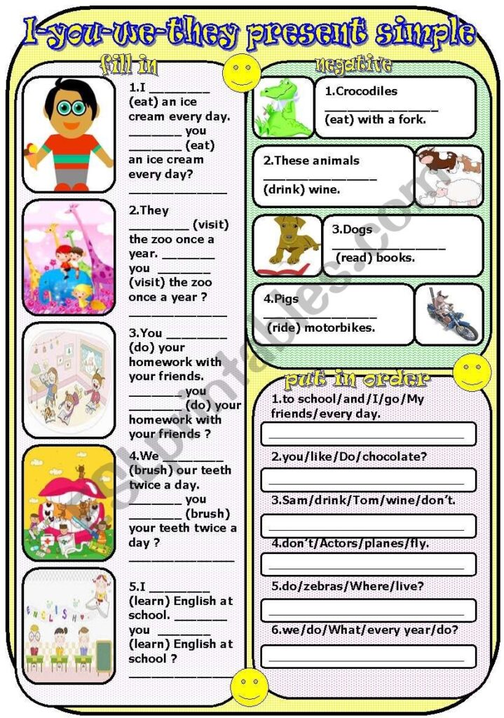 Present Simple junior ESL Worksheet By LILIAAMALIA