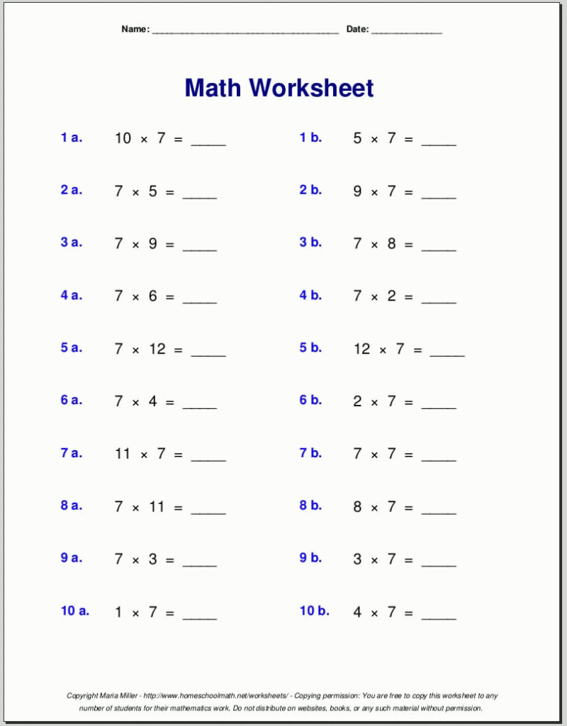 Printable 6Th Grade Math Worksheets