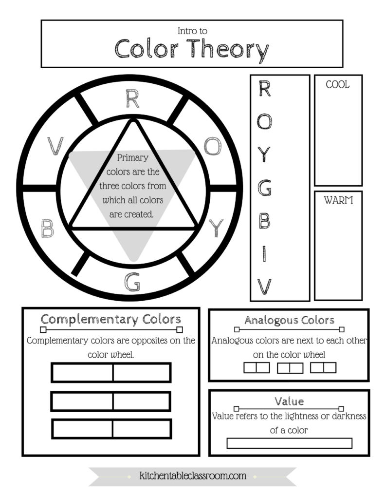 Printable Color Wheel Worksheet Printable Worksheets