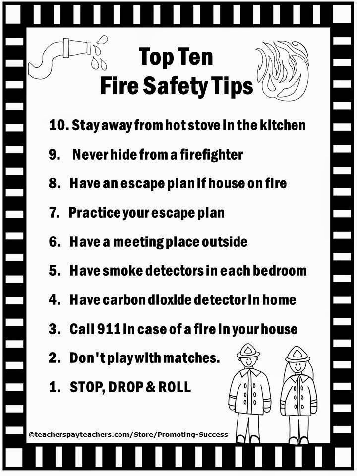 Printable Fire Safety Worksheets For Kids