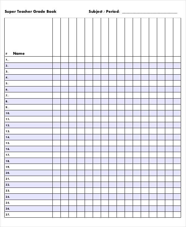 Printable Grade Sheets