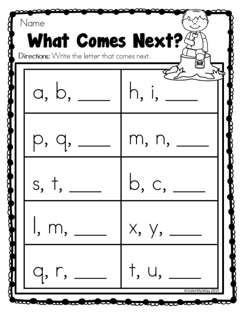 Printable Kindergarten Readiness Worksheets