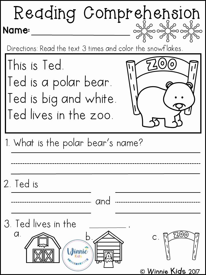 Printable Kindergarten Reading Worksheets