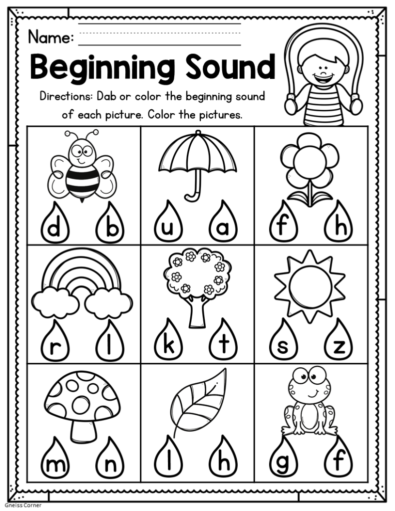 Printable Kindergarten Worksheets Free