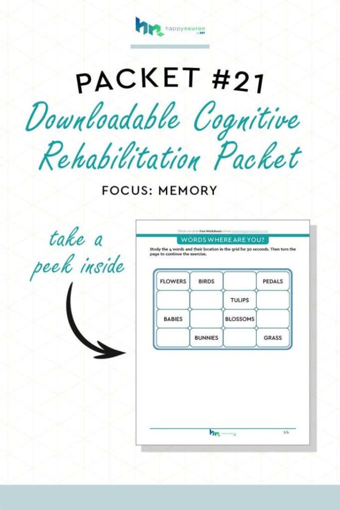 Printable Memory Worksheets For Adults Ronald Worksheets