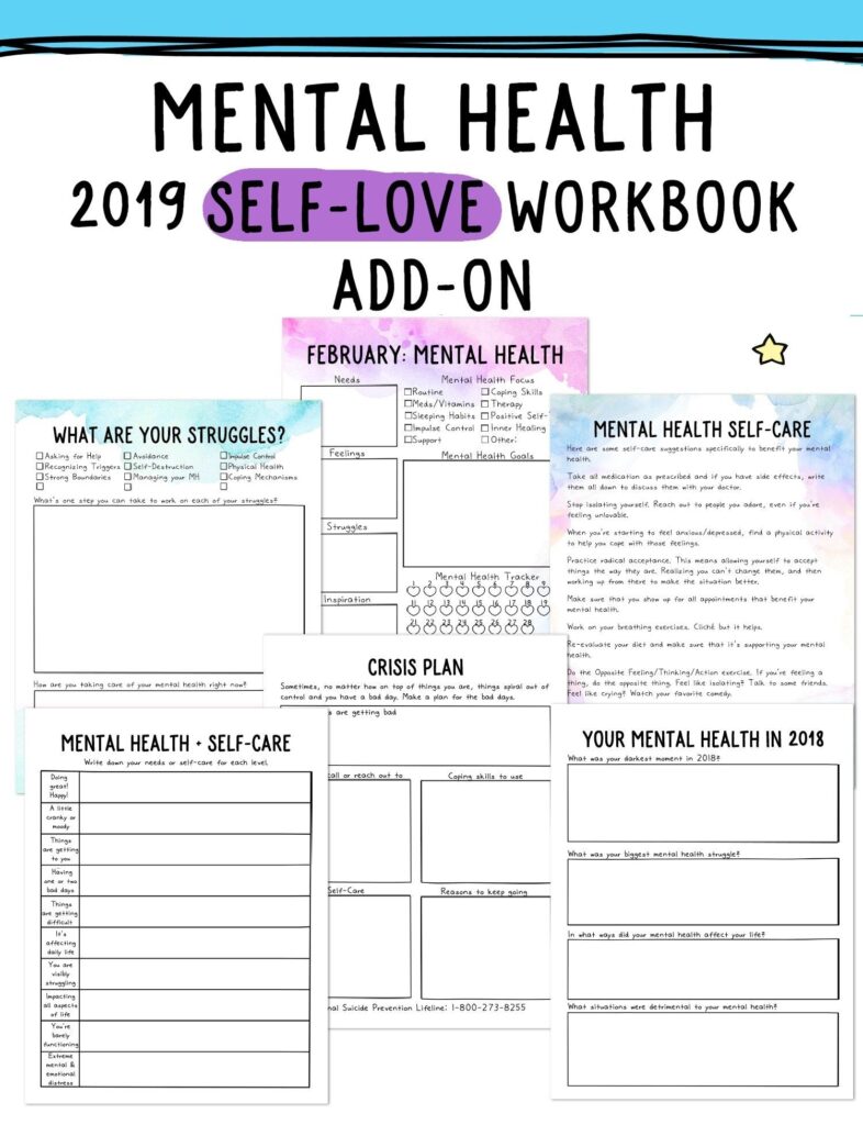 Printable Mental Health Worksheets For Adults