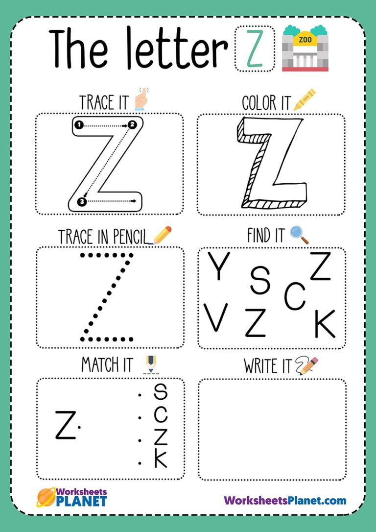 Printable Z Worksheets