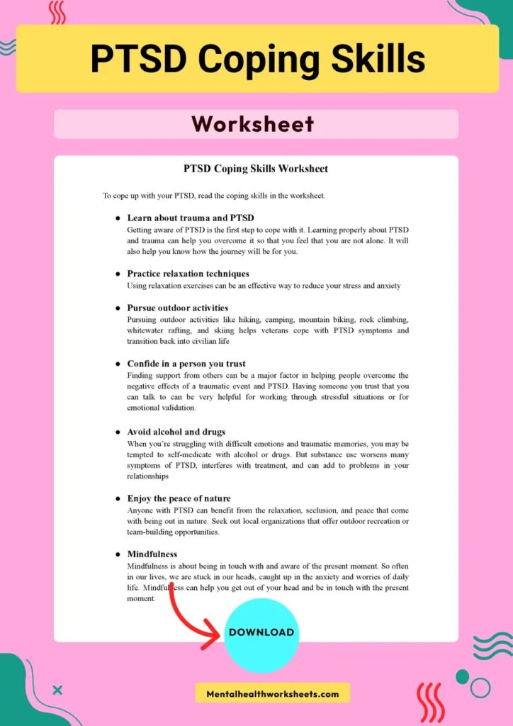 Ptsd Coping Skills Worksheets SkillsWorksheets