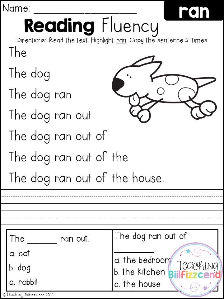 Reading For Pre K Worksheets