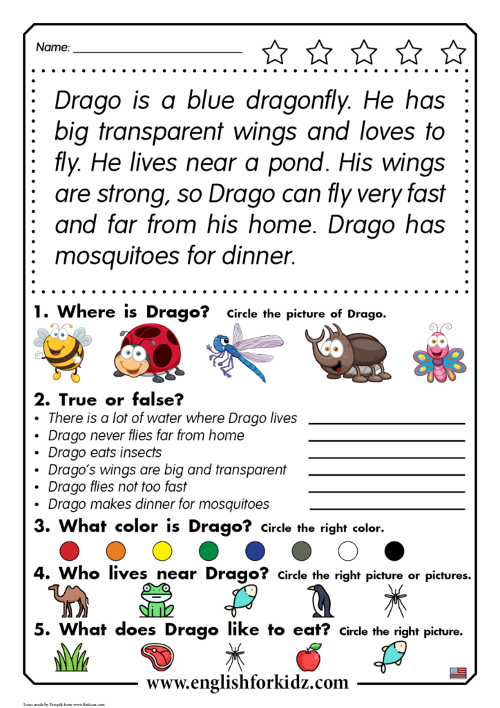 Reading Free Printable Worksheets