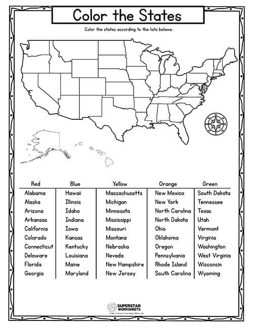 Regions Of The Us Worksheets