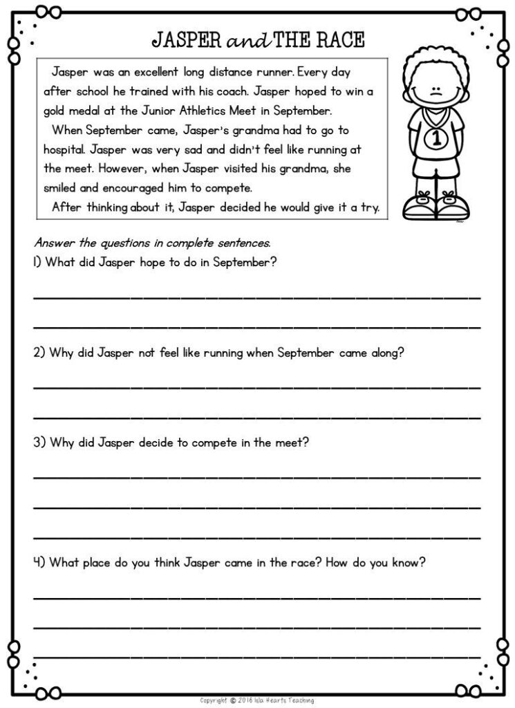 Second Grade Reading Worksheets