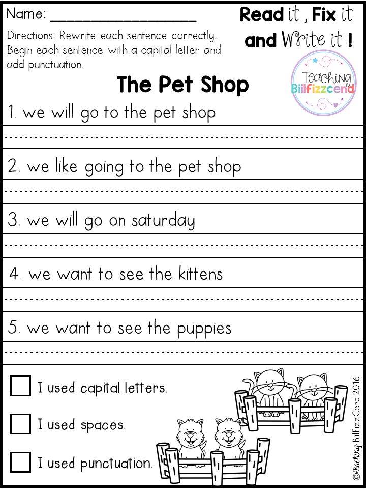 Second Grade Writing Worksheet