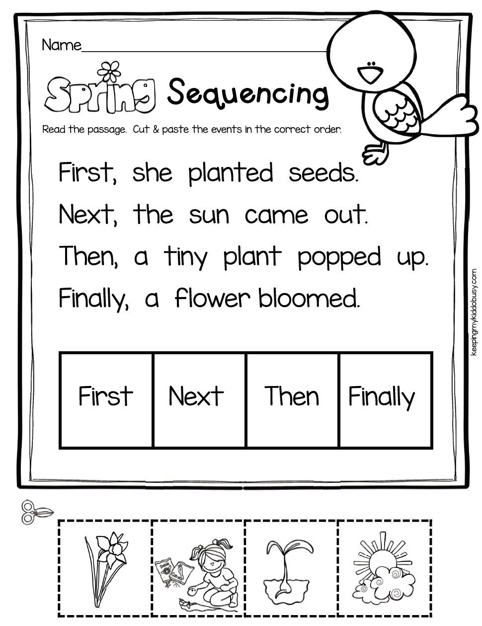 Sequencing Activity For Kindergarten