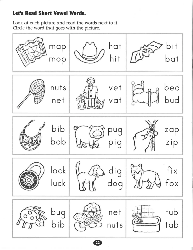 Short A Vowel Sounds Worksheet