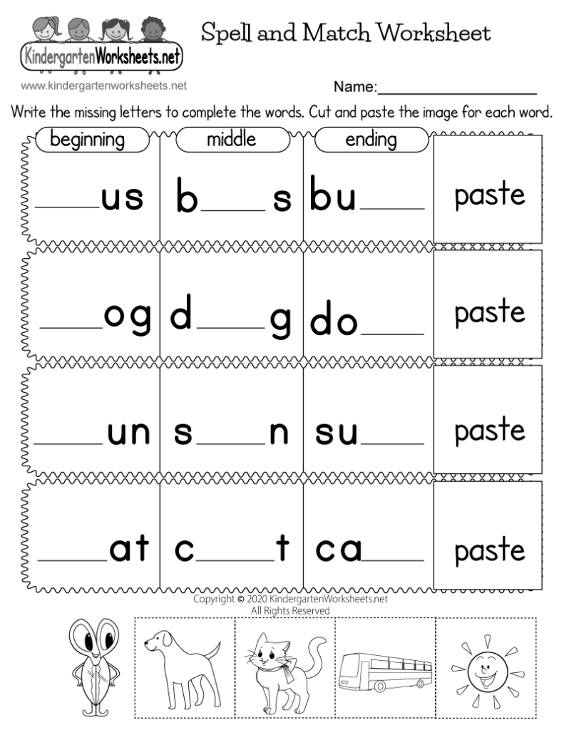 Spelling Worksheets Free Printables