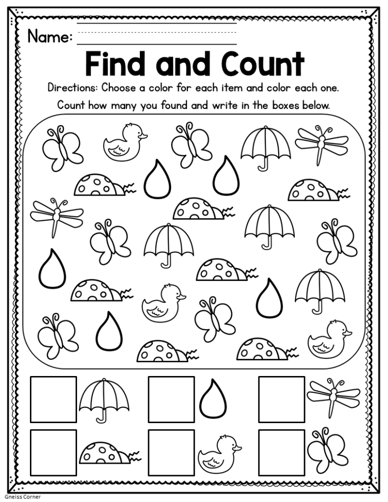 Spring Kindergarten Worksheets May Made By Teachers