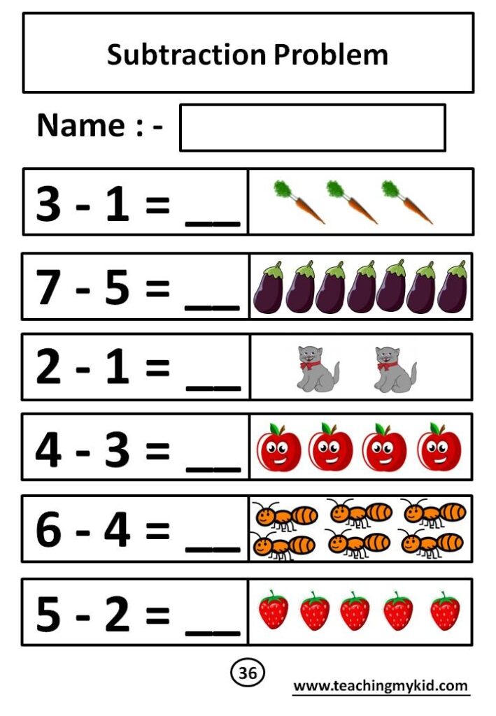 Subtraction Worksheets 100 Problems