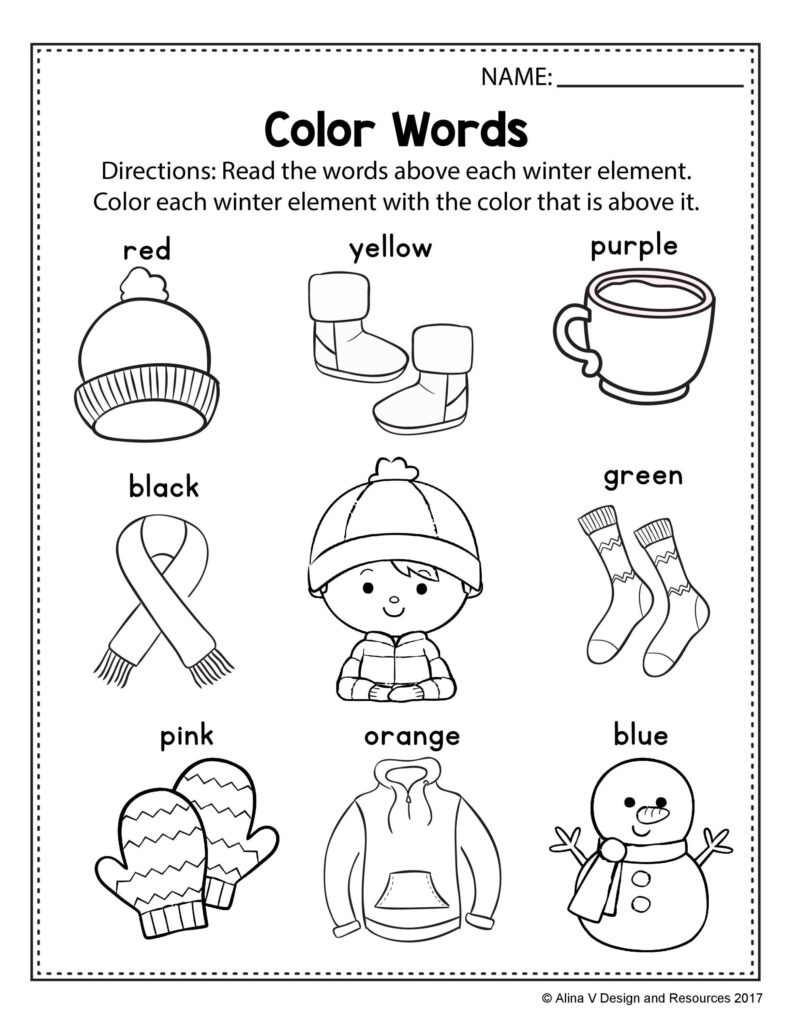 Teach Child How To Read Winter Worksheet Free Printable