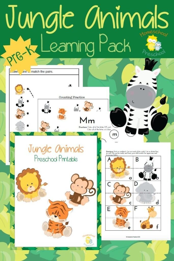 Teach Preschool With Free Jungle Animal Printables Jungle Animals 