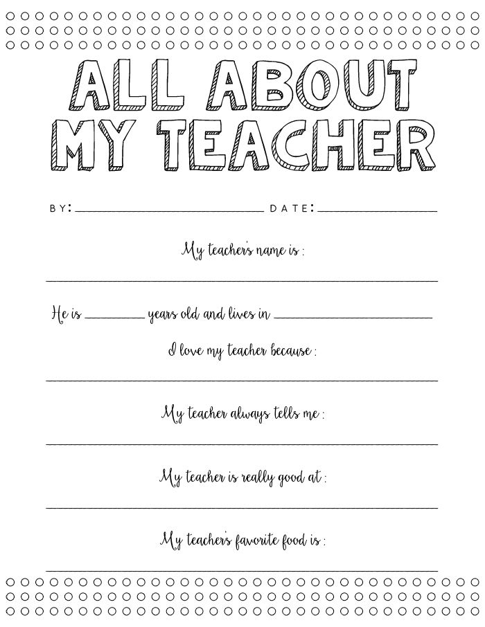 Teachers Free Printable Worksheets