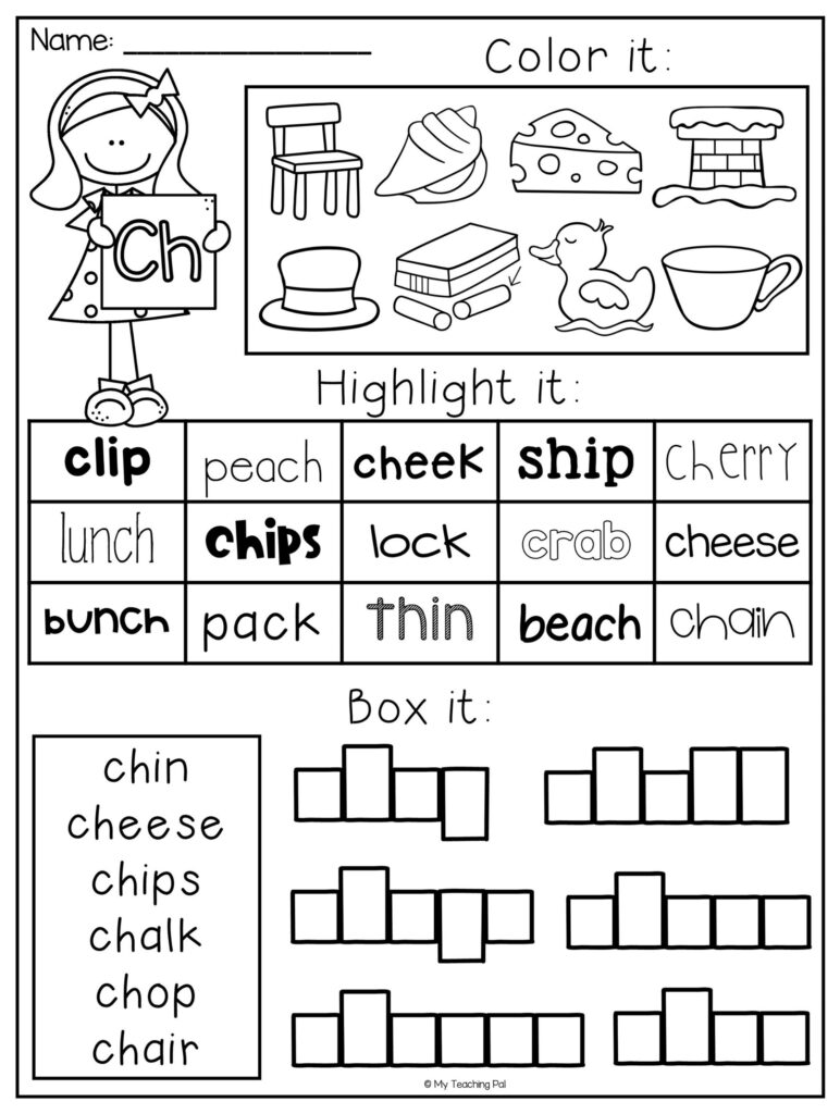 Th Worksheet For First Grade