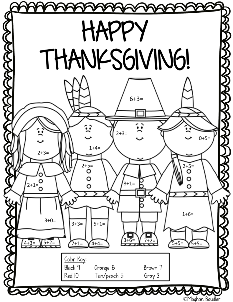 Thanksgiving Free Printable Worksheets