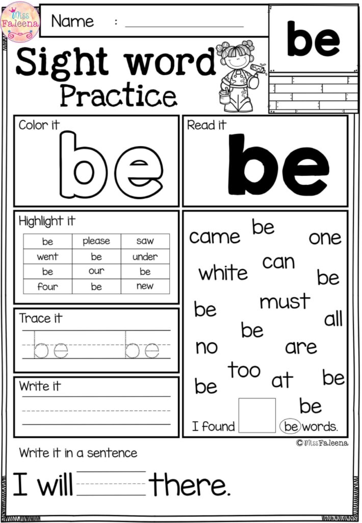 These Are FREE Samples From My Sight Word Practice Bundle These Sight 