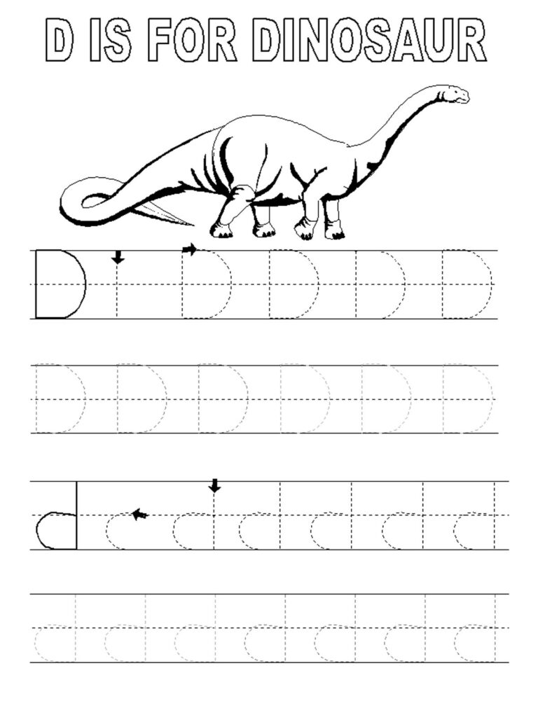 Trace Letter D Worksheets Preschool Tracinglettersworksheetscom Trace 