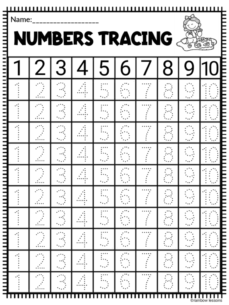 Trace Numbers 1 20 Free Printable Numbers 1 To 20 Worksheets For 