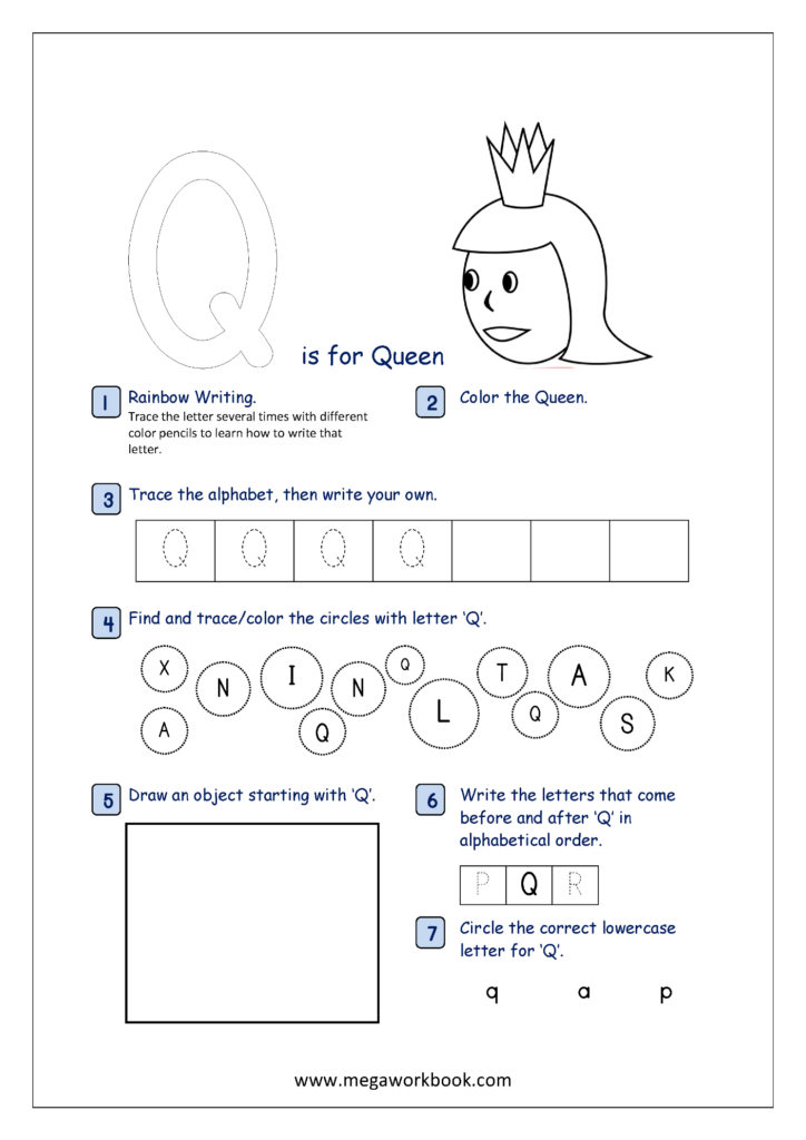 Tracing Letter Q Worksheets TracingLettersWorksheets