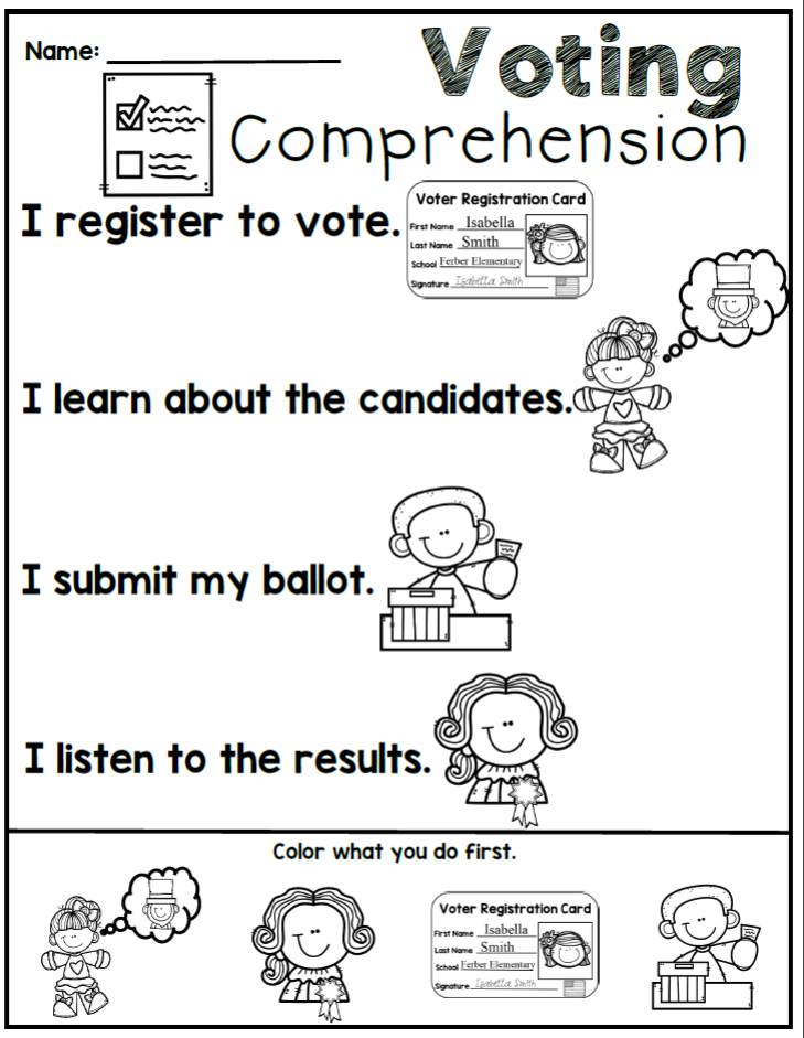 Voting For Kids Printable Worksheets