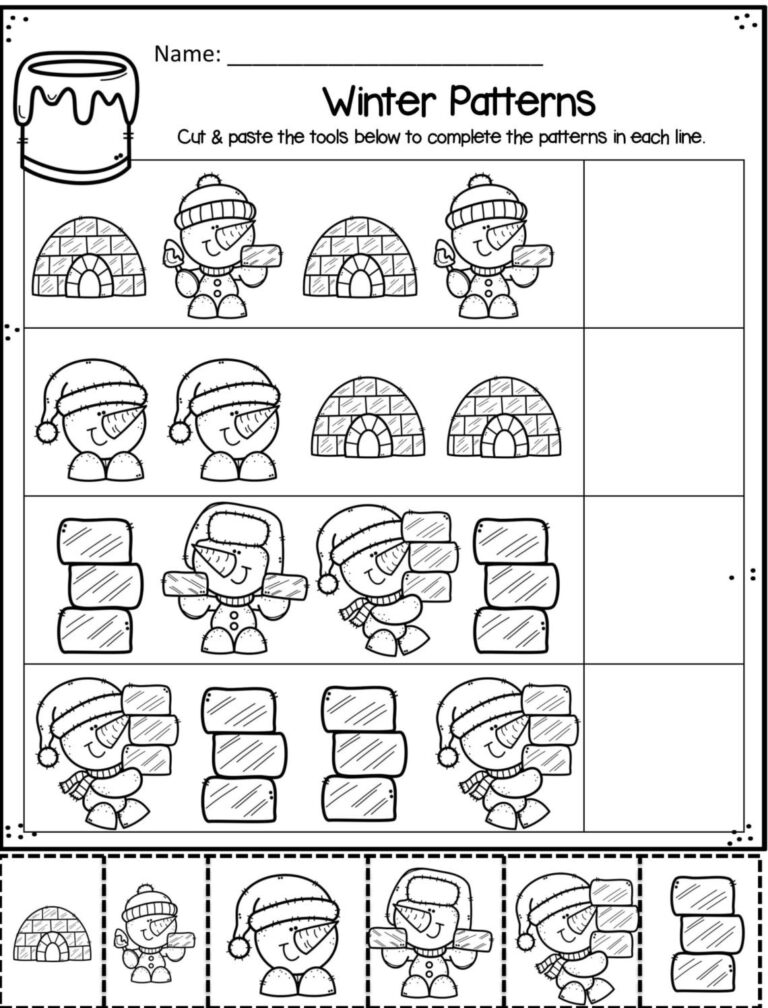 Winter Printable Worksheets